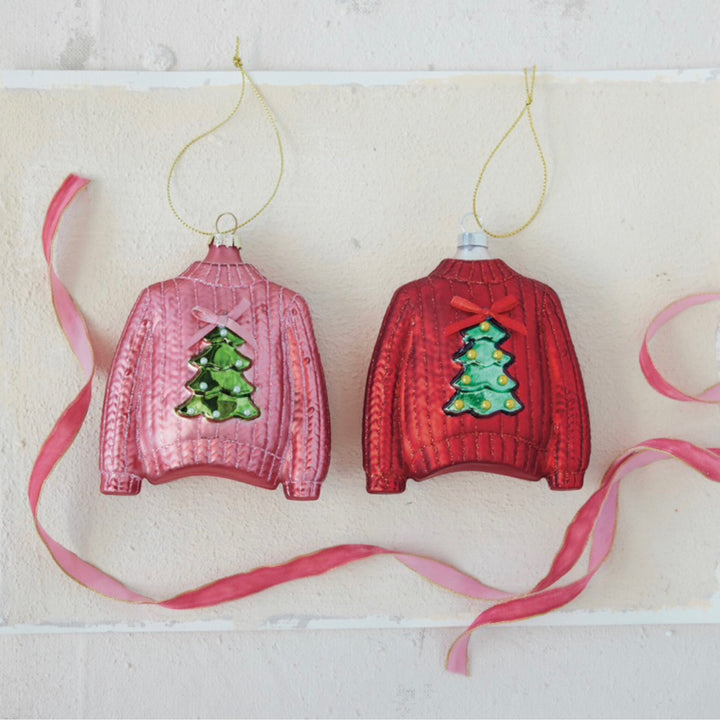 Glass Sweater Ornament