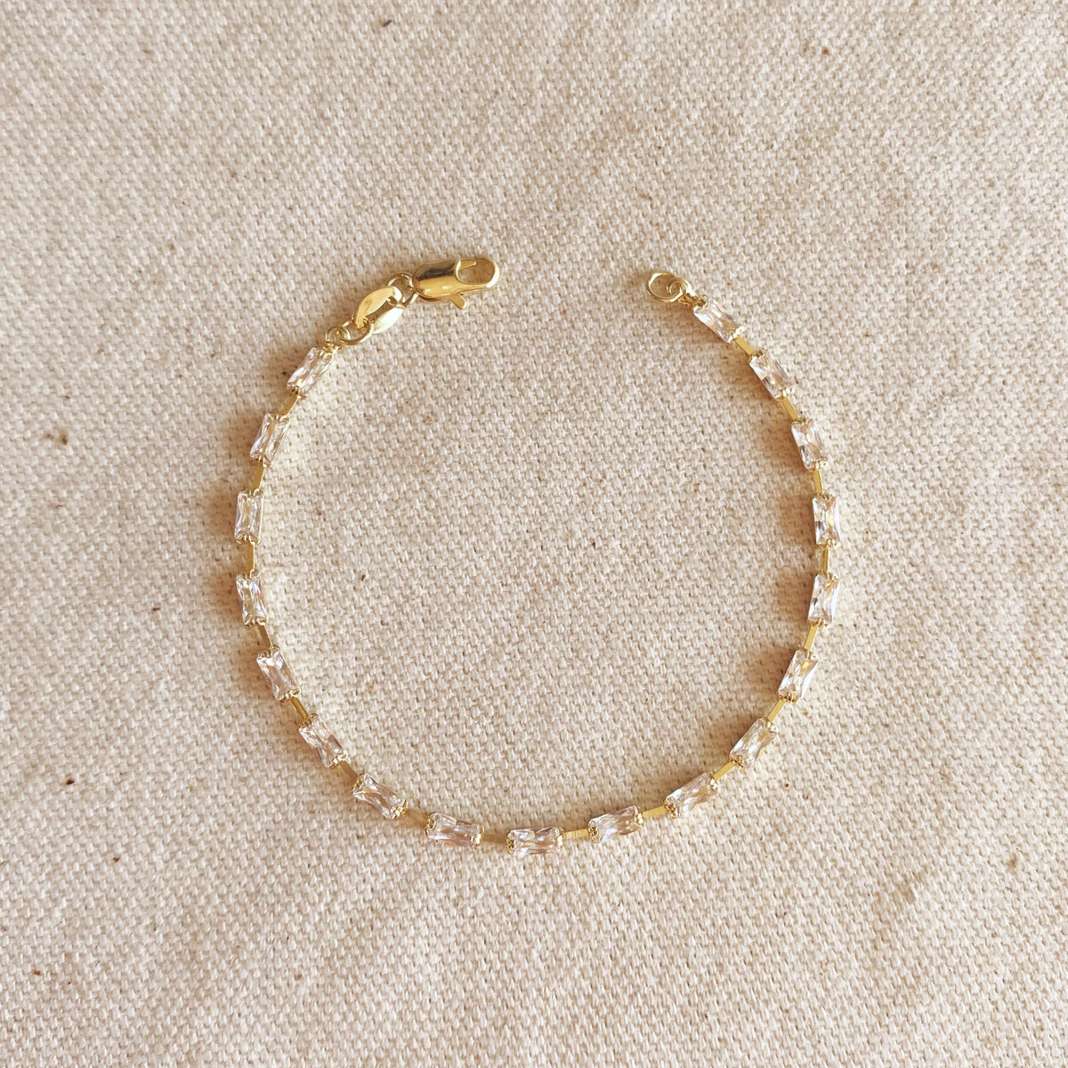 Penelope Twisted Tennis Bracelet, 18K Gold