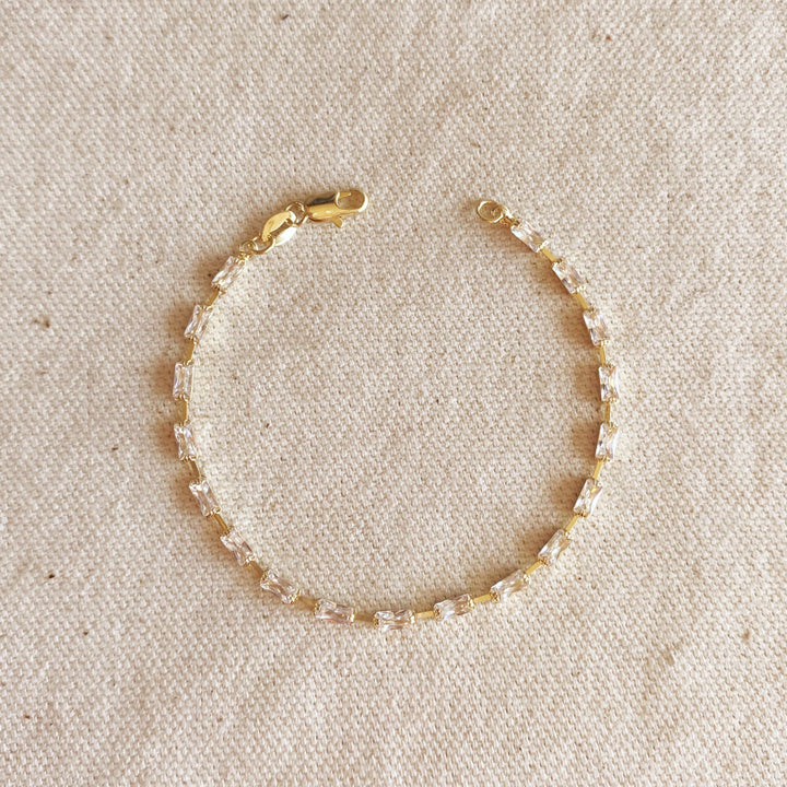 Penelope Twisted Tennis Bracelet, 18K Gold