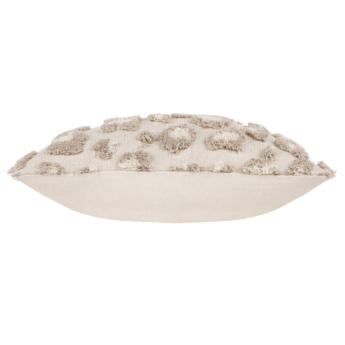 Maeve Tufted Leopard Print Cushion, Natural