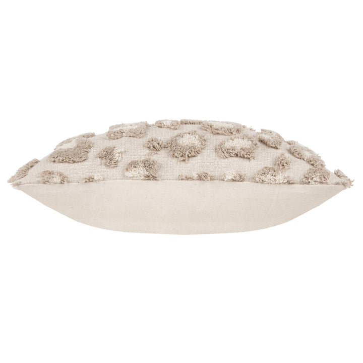 Maeve Tufted Leopard Print Cushion, Natural