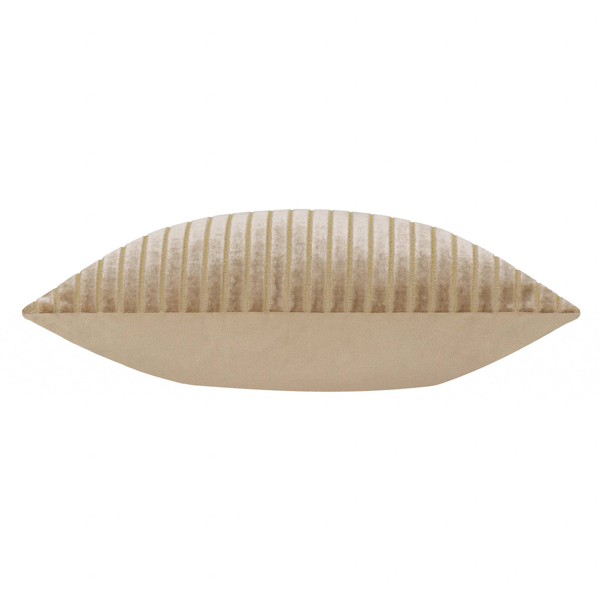 Savoy Stripe Velvet Cushion, Mink