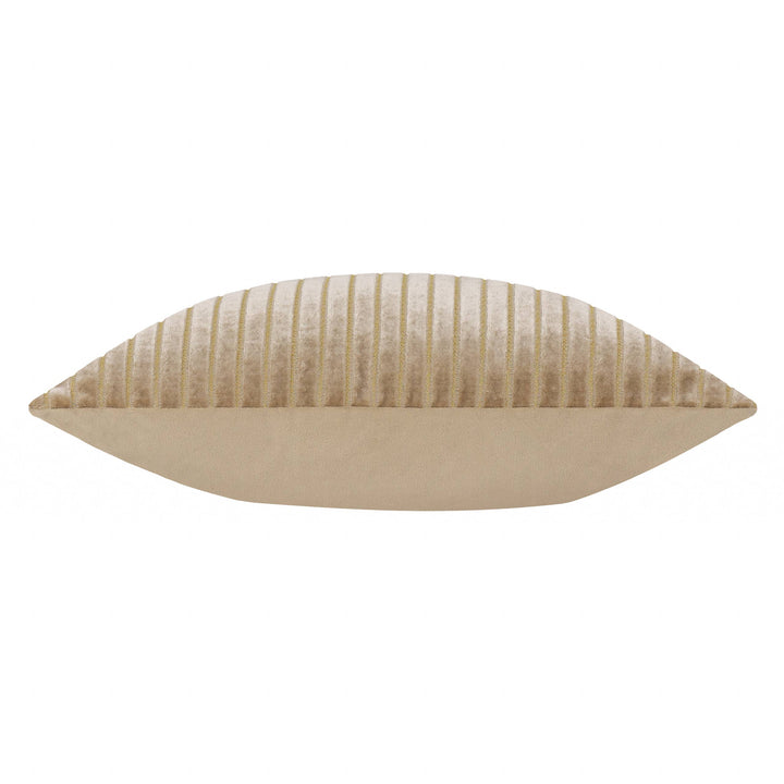 Savoy Stripe Velvet Cushion, Mink