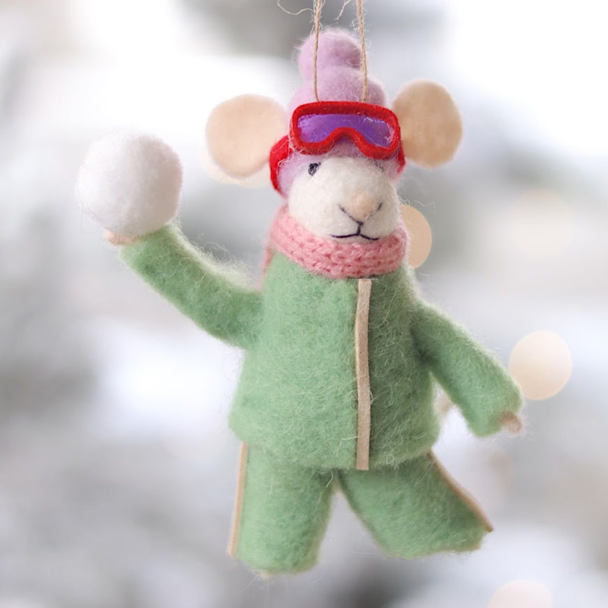Snowball Sarah Mouse Ornament