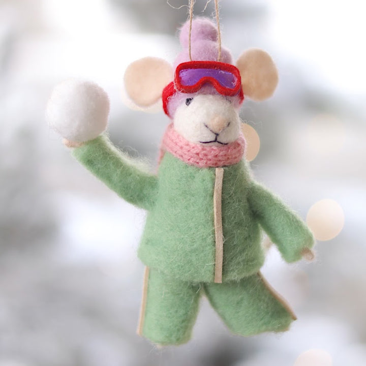 Snowball Sarah Mouse Ornament