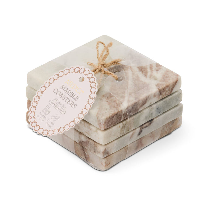 Square Marble Coaster Set of 4, Torrento