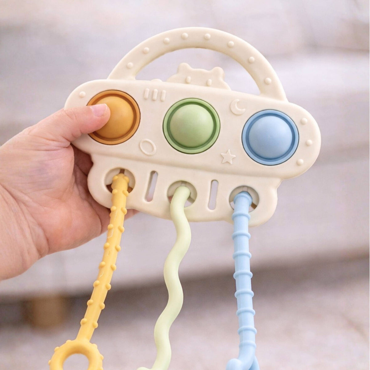 Sensory Pull String Toy - Spaceship