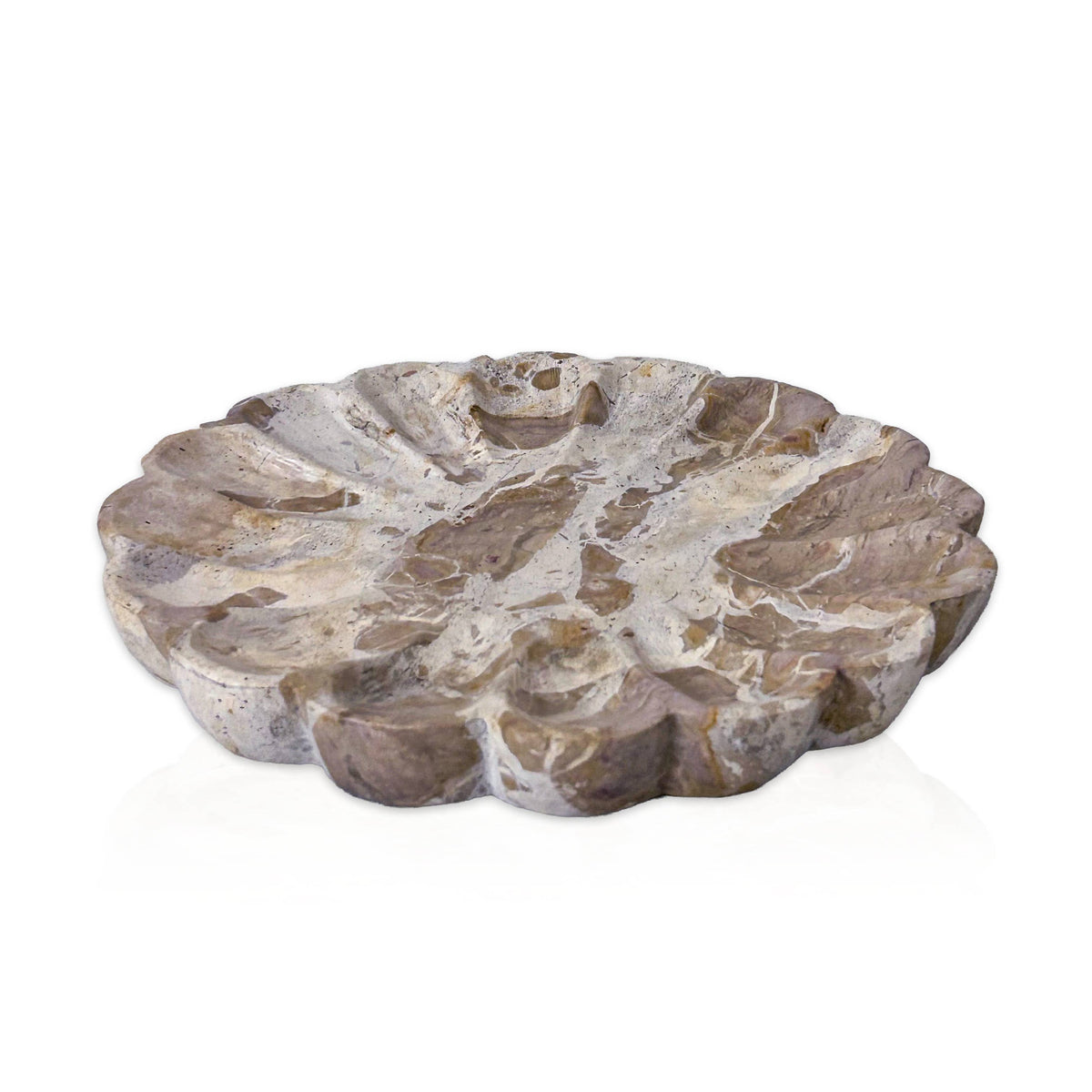 Marble Anemone Decorative Tray, Caprie Beige