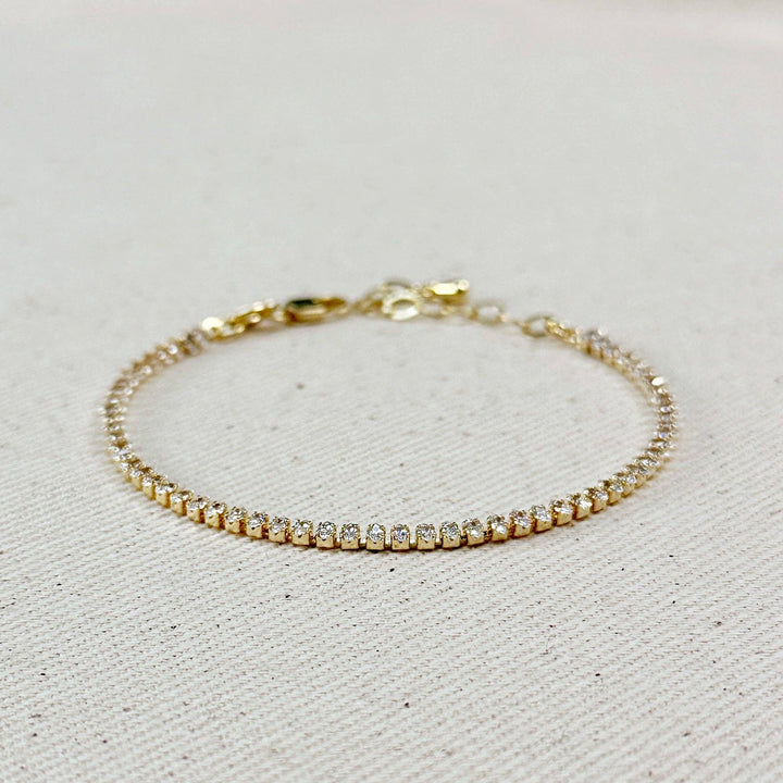 Annalise Marquise Tennis Bracelet, 18K Gold