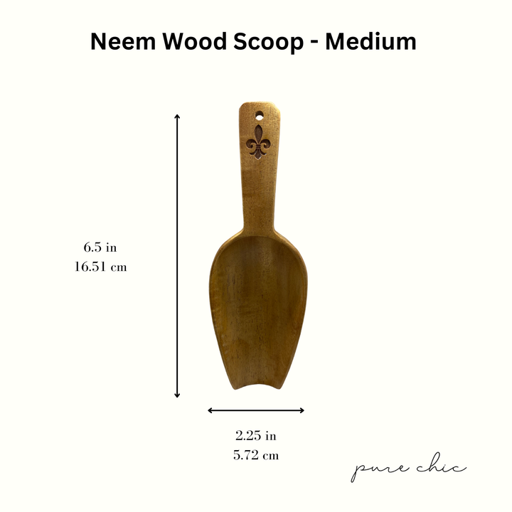 Neem Wood Pantry Scoop, Half Cup