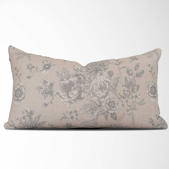 Magnolia Floral Lumbar Pillow