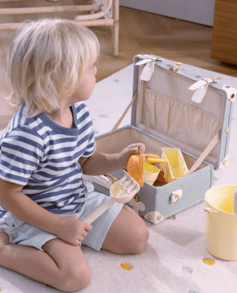 Ocean Vegan Leather Play Suitcase by Coco Village