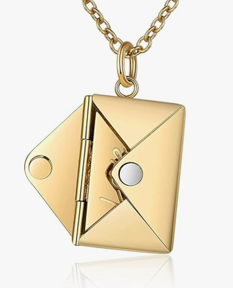 Love Letter 14K Gold Envelope Necklace