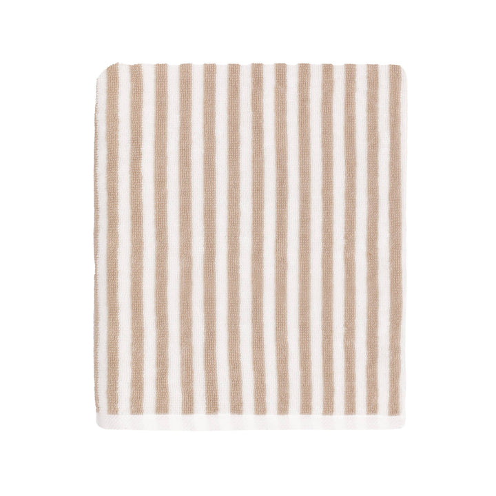 Hebden Striped Cotton Towels, Natural