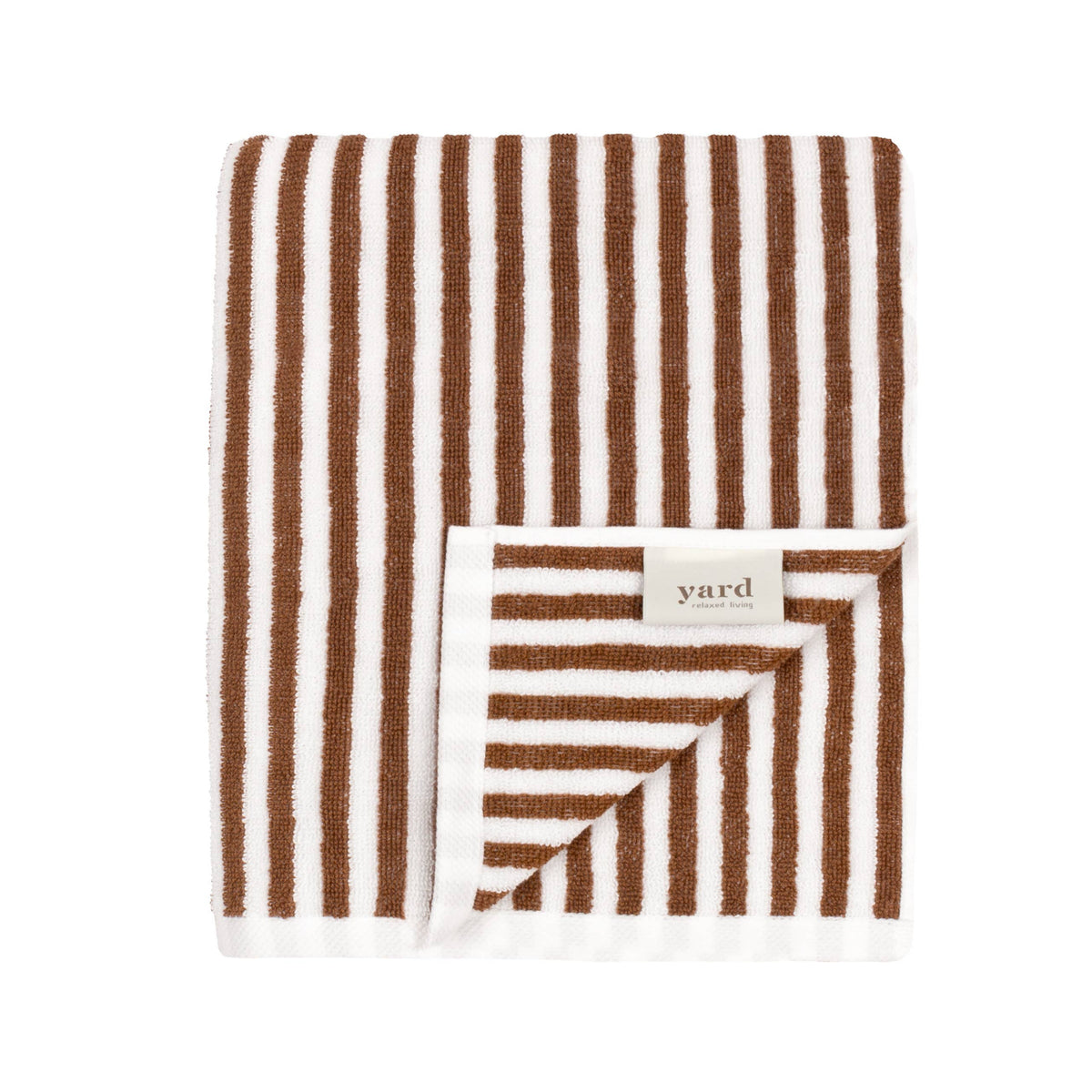 Hebden Striped Cotton Towels, Pecan