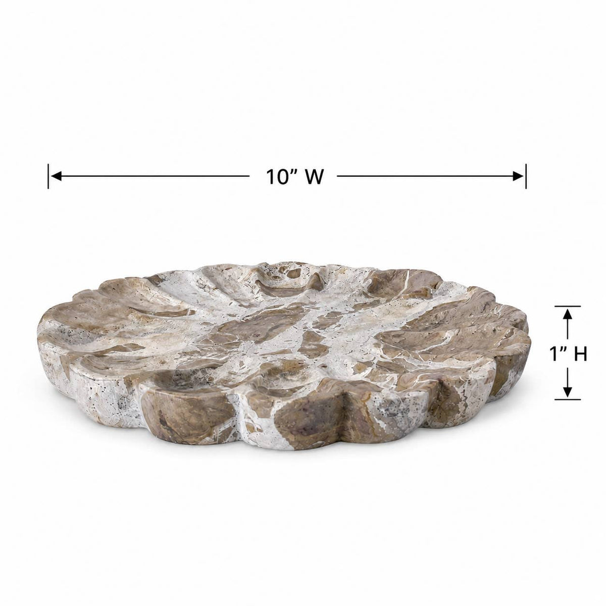 Marble Anemone Decorative Tray, Caprie Beige