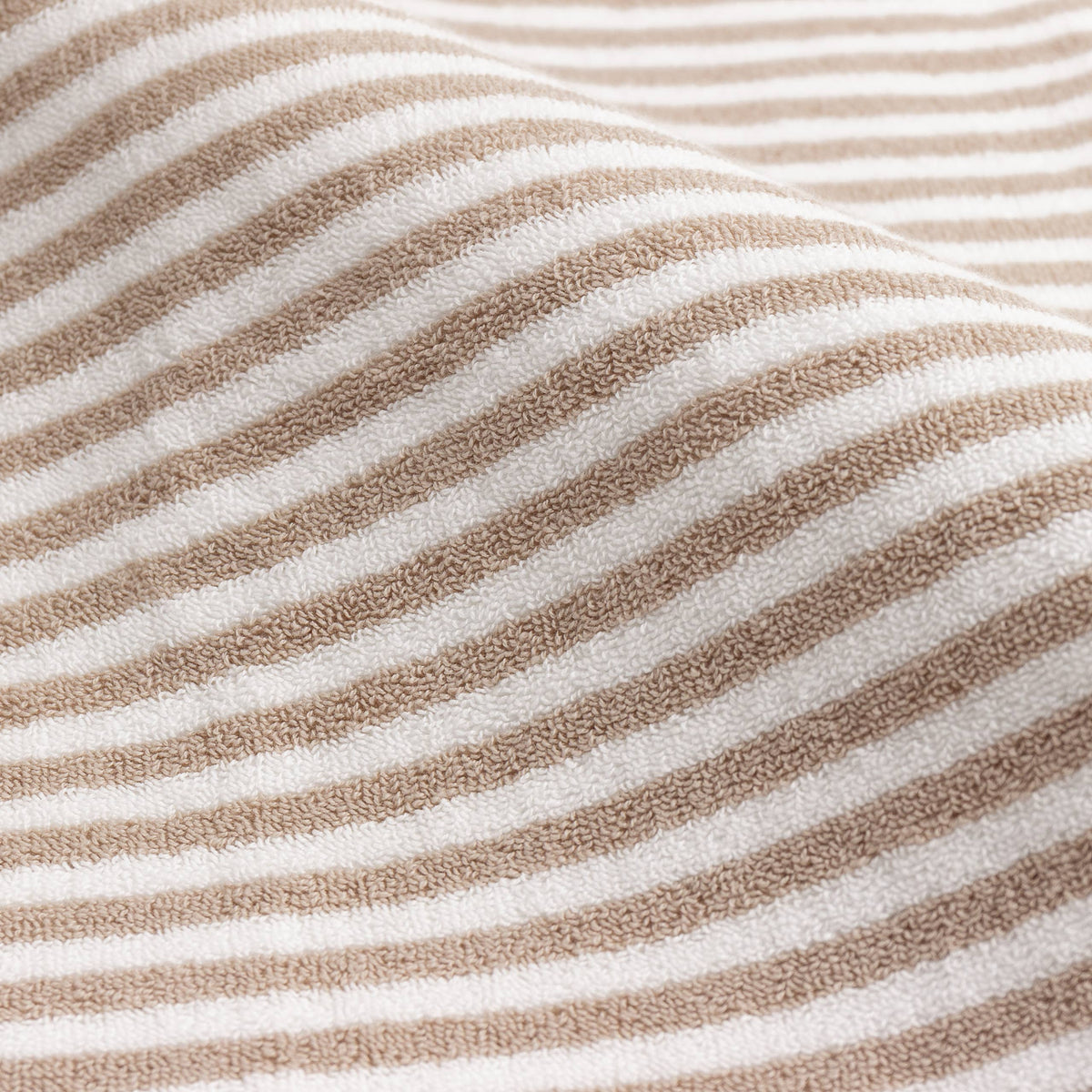 Hebden Striped Cotton Towels, Natural