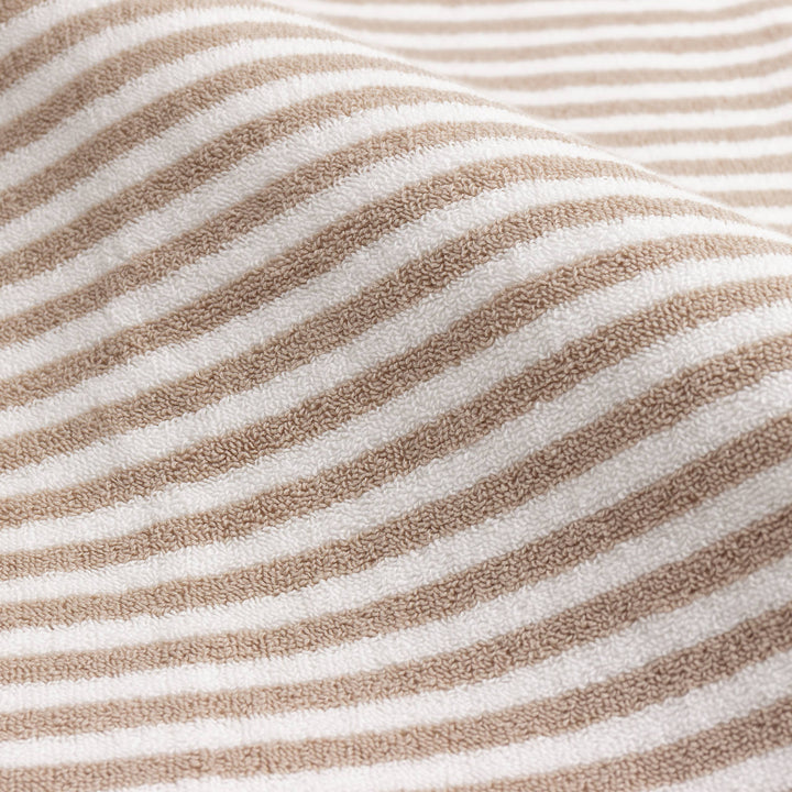 Hebden Striped Cotton Towels, Natural