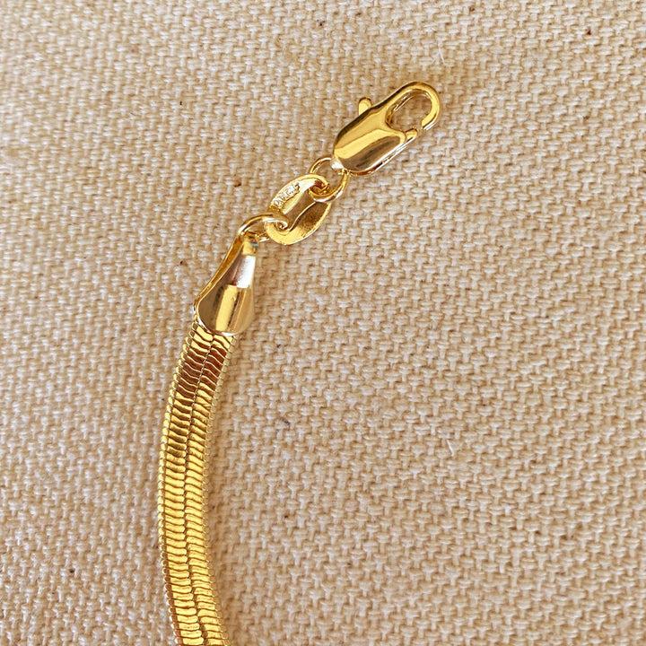 Baby Herringbone Bracelet, 18K Gold Filled
