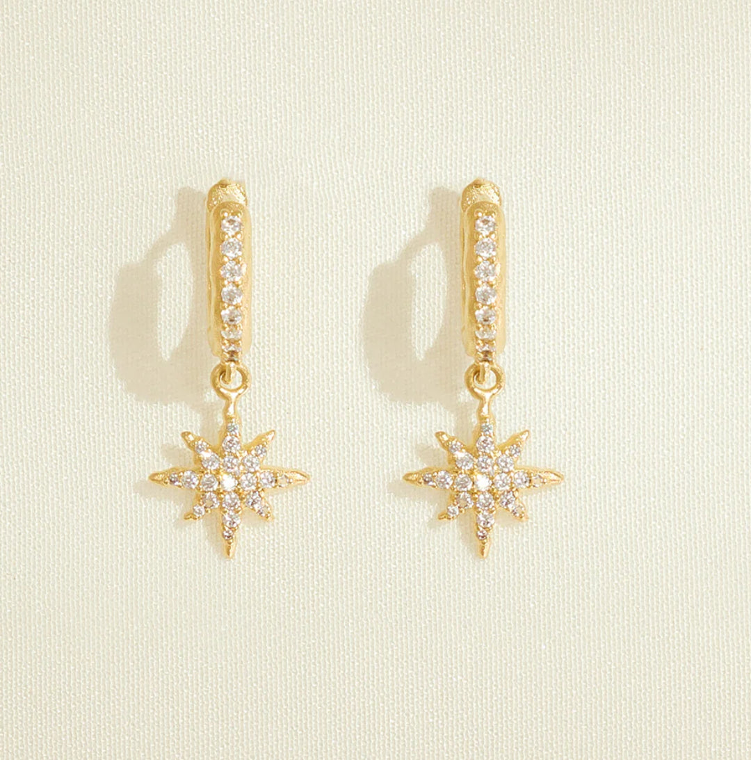 Celia Star Hoop Earrings