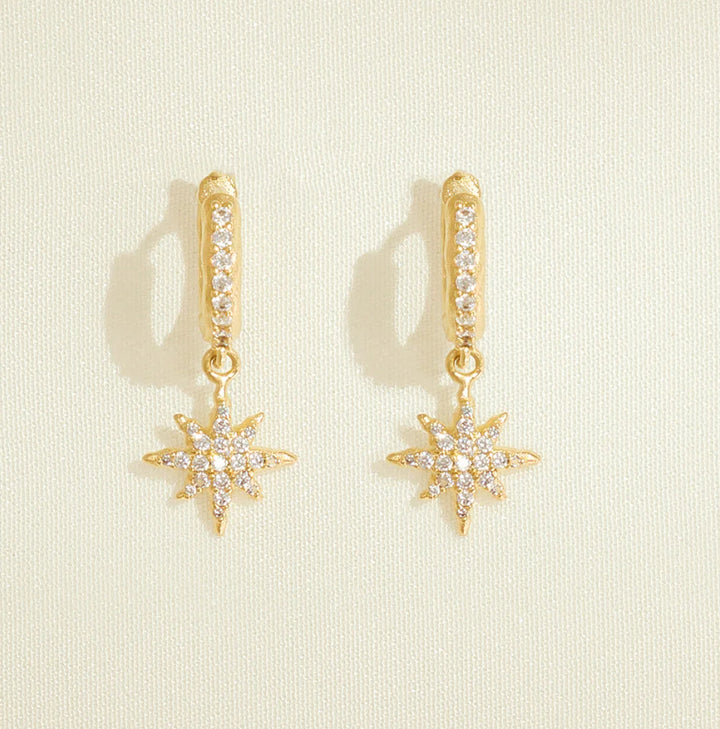 Celia Star Hoop Earrings