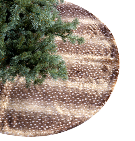 Fawn Faux Fur Tree Skirt