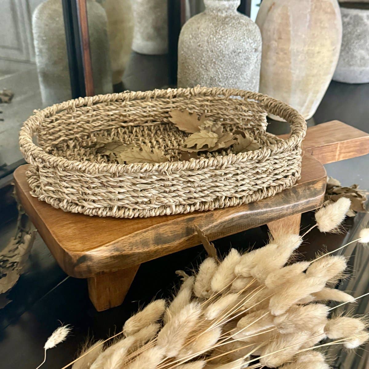 Mia Medium Oval Seagrass Tray