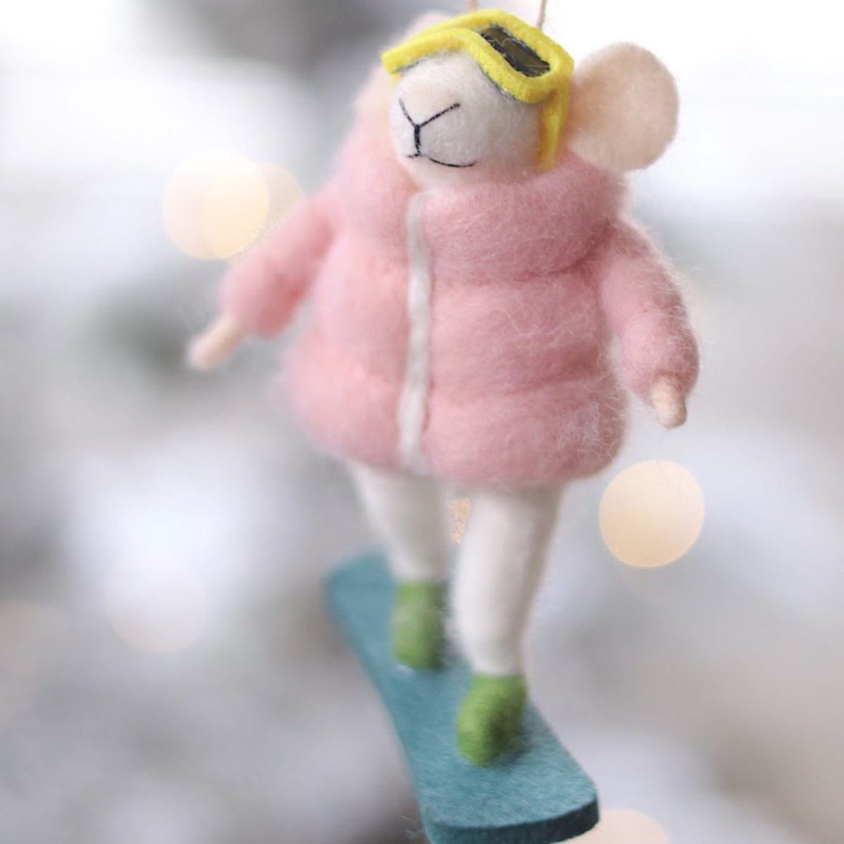 Snowboard Sadie Mouse Ornament