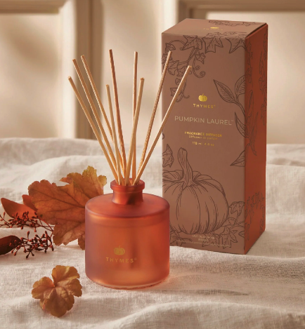 Thymes Pumpkin Laurel 4oz Petite Reed Diffuser
