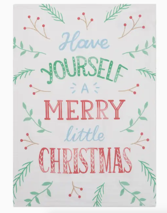 Merry Little Christmas Tea Towel