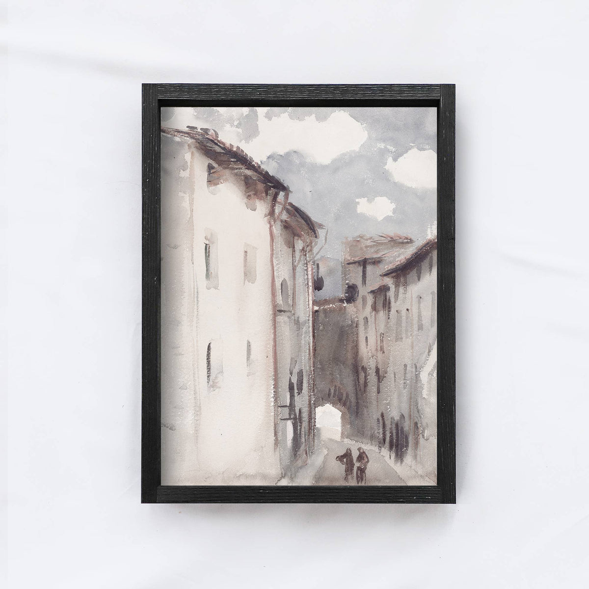 Vintage European Town Print