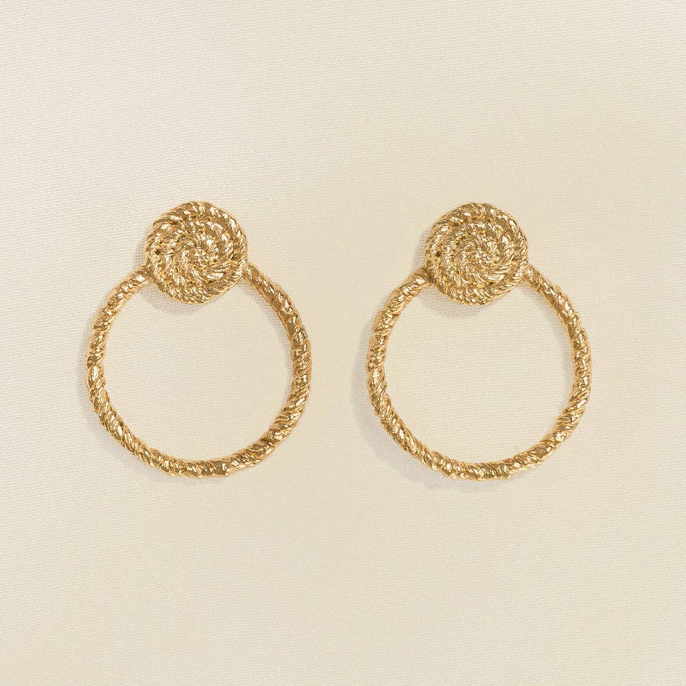 Zeti Twisted Hoop Earrings