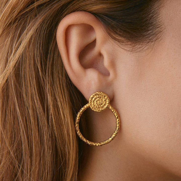 Zeti Twisted Hoop Earrings