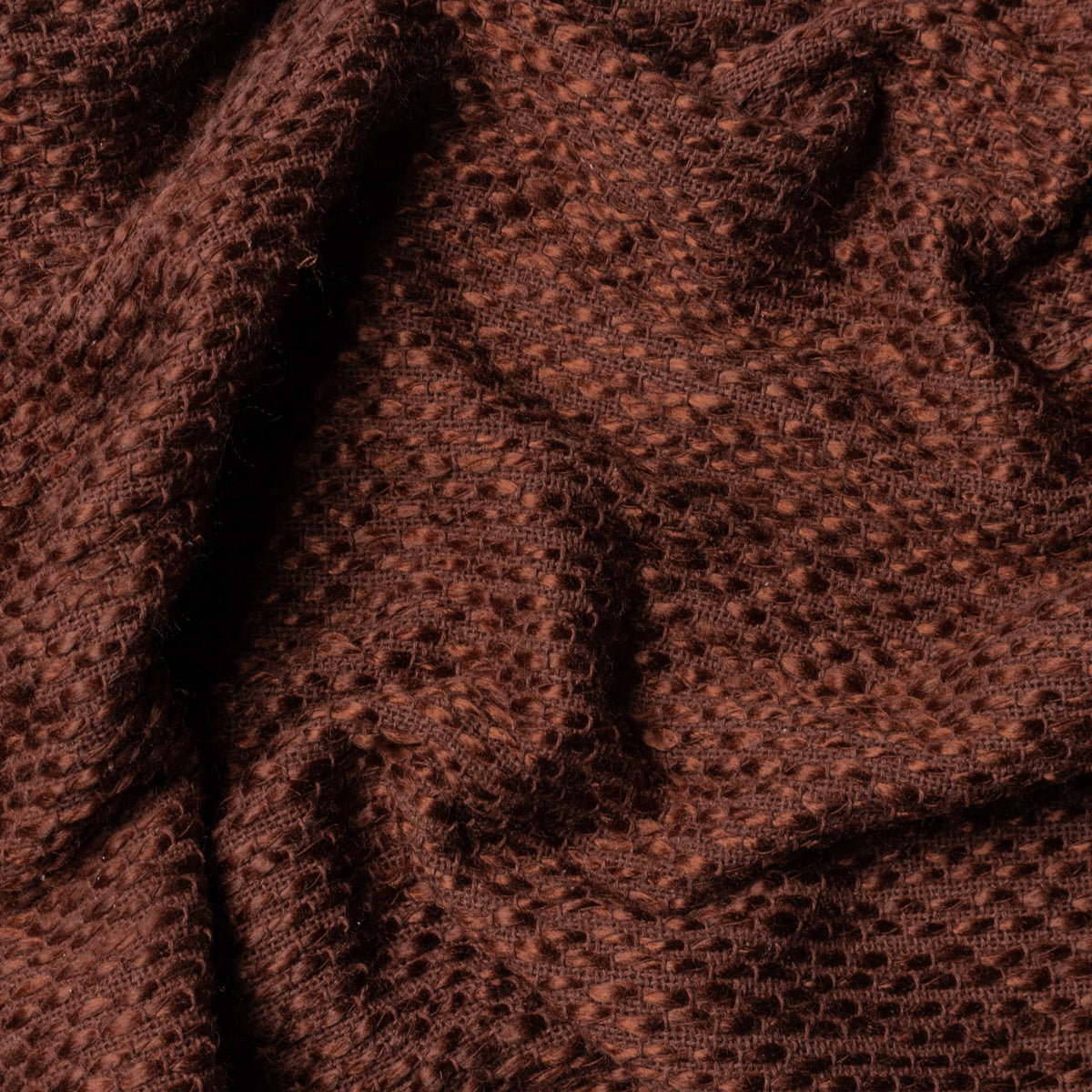 Morni Woven Fringed Throw, Chestnut