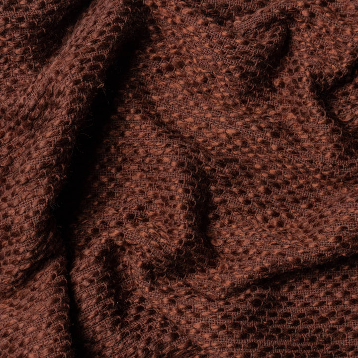 Morni Woven Fringed Throw, Chestnut