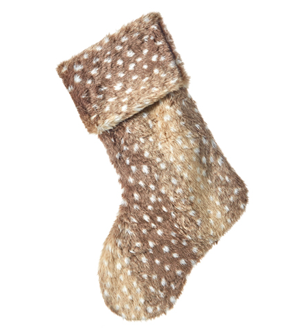 Fawn Faux Fur Stocking