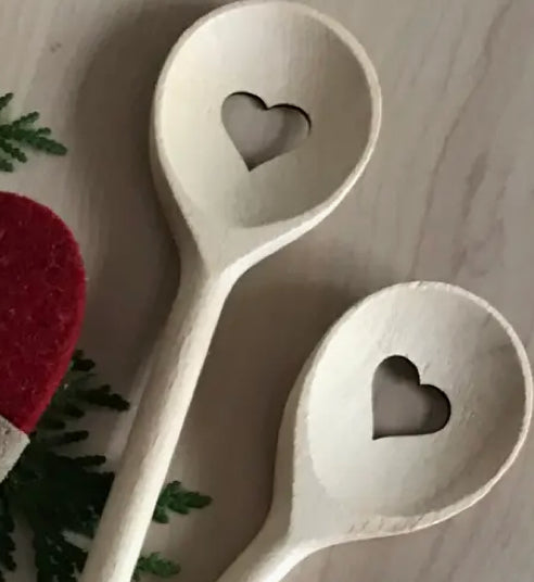 Small Wooden Spoon with Heart Cut-Out