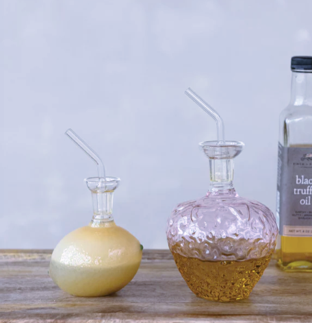 Glass Fruit Shaped Cruet with Stopper