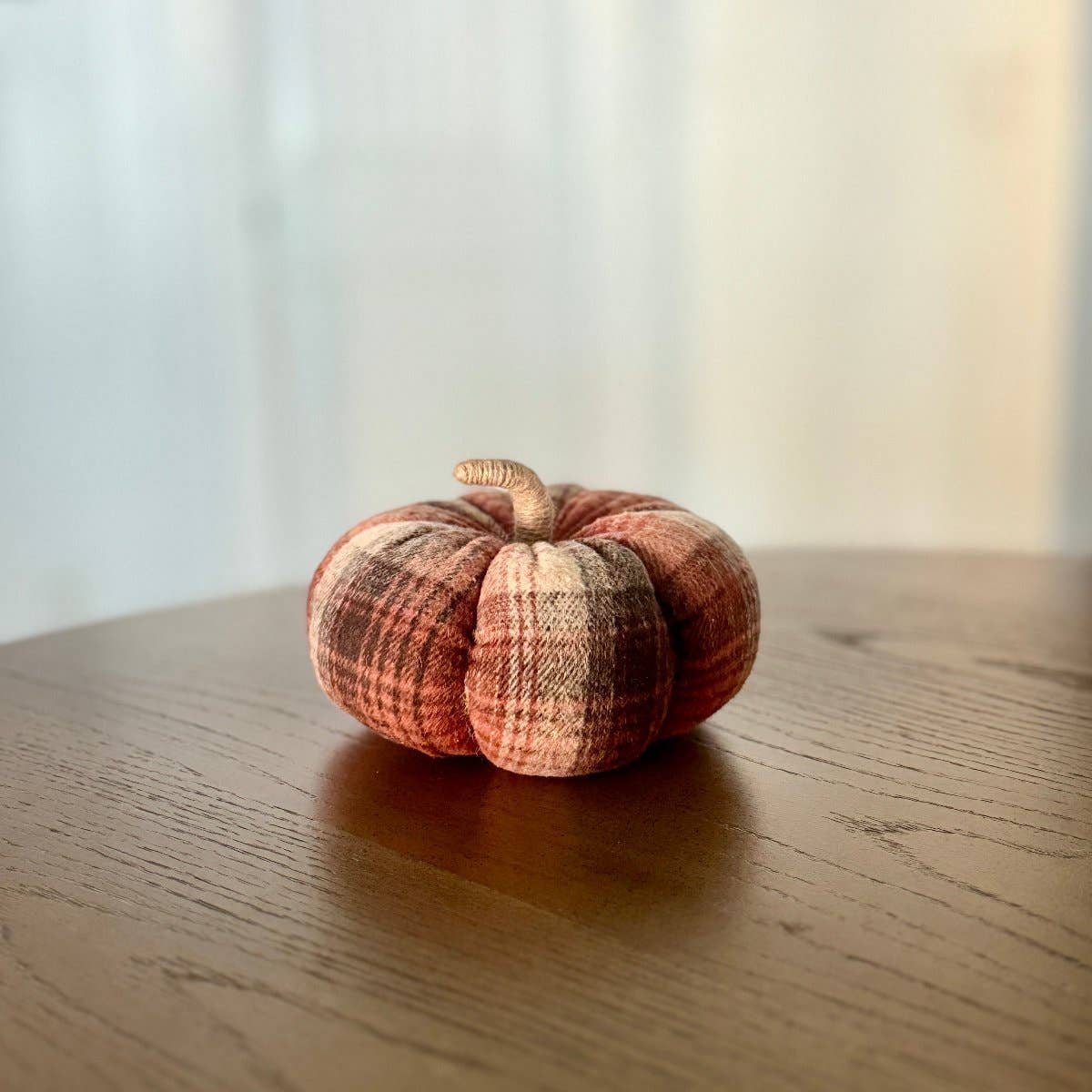 Large Dusty Plaid Pumpkin
