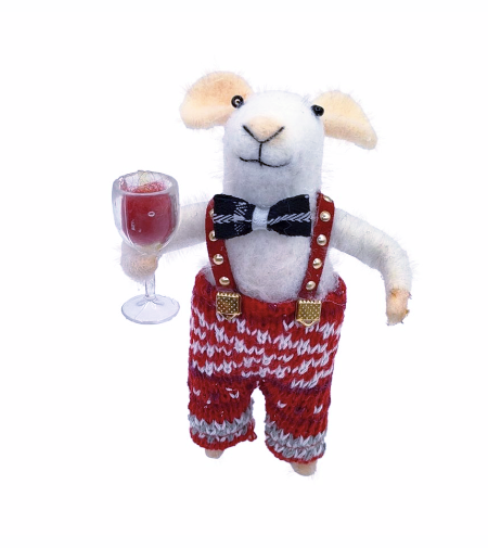 Marty Merlot Holiday Mouse Ornament