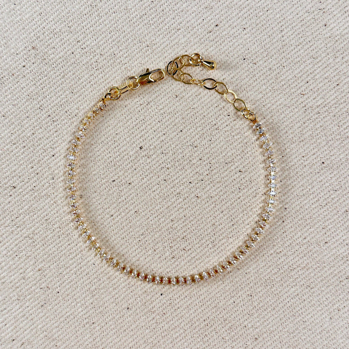 Annalise Marquise Tennis Bracelet, 18K Gold