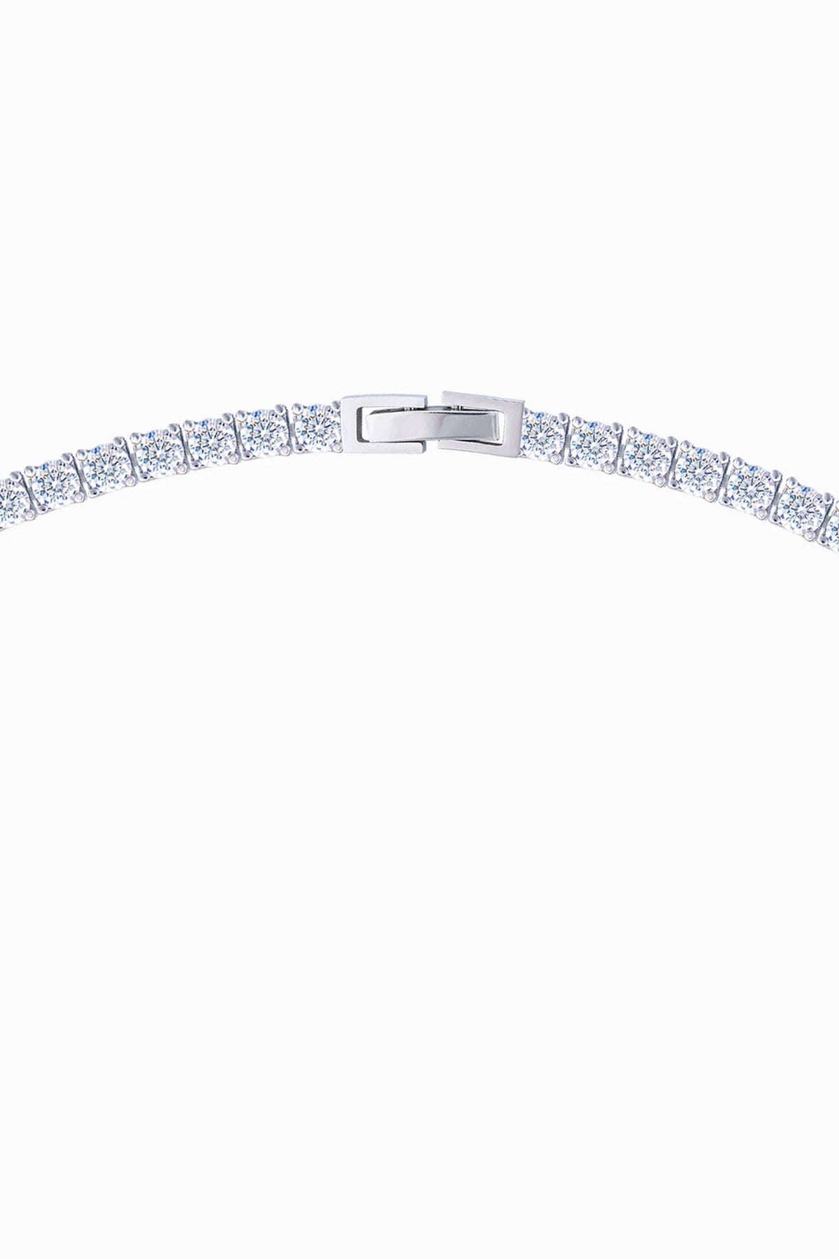 Tennis Necklace, PVD Plated Zircon