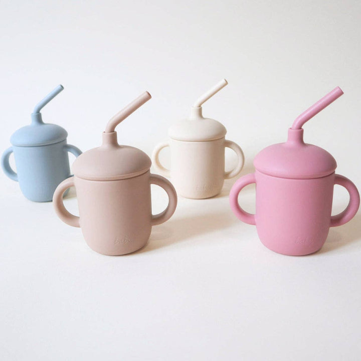 Spill-Proof Sippy Cup with Straw - Sage