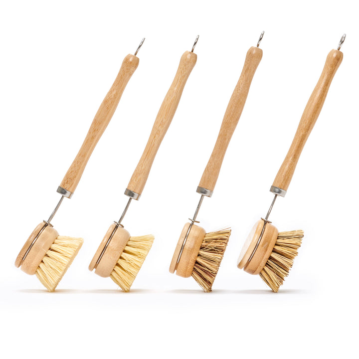 Long Handle Wood & Metal Dish Brush, Plastic Free