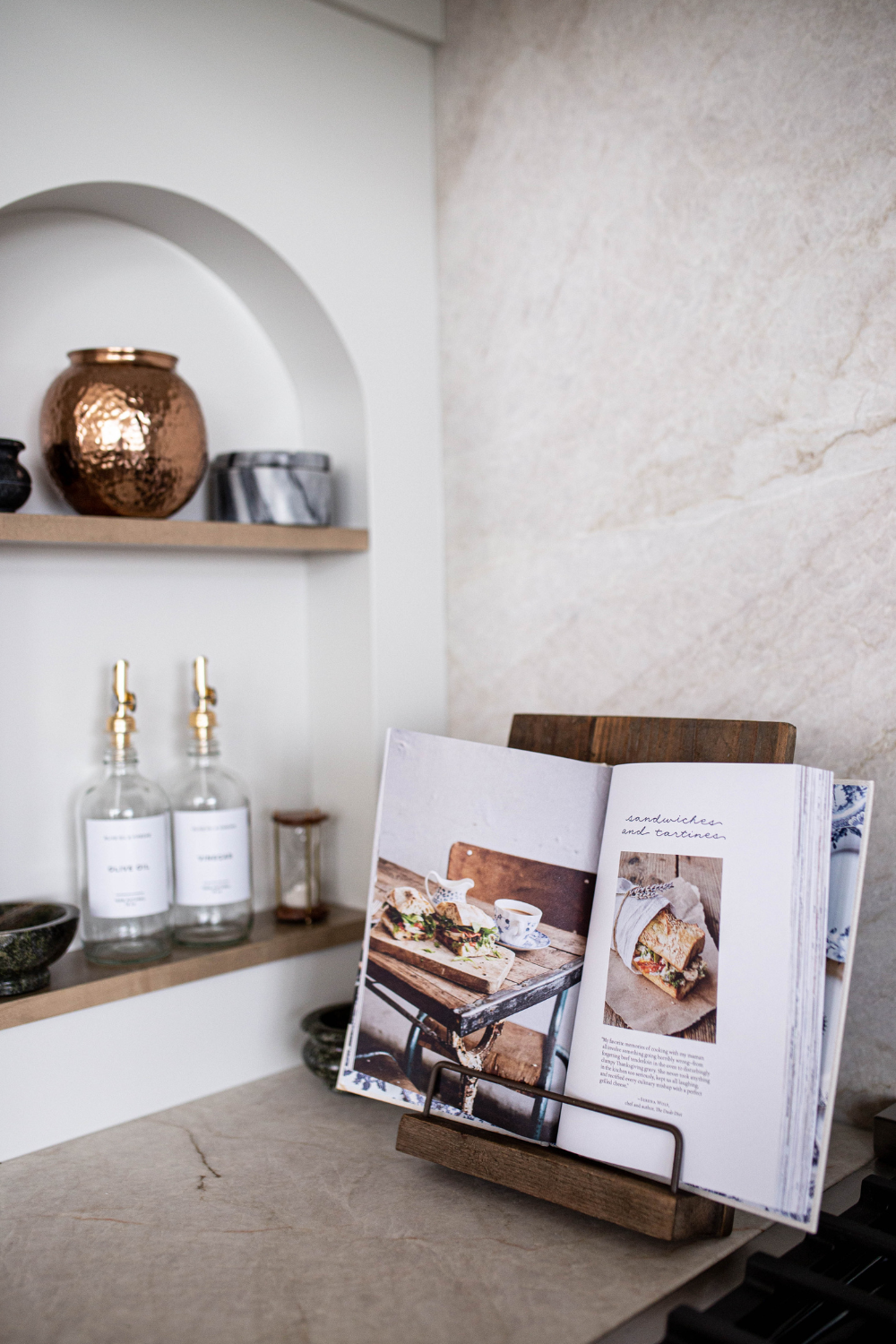Reclaimed Wooden Cookbook Stand