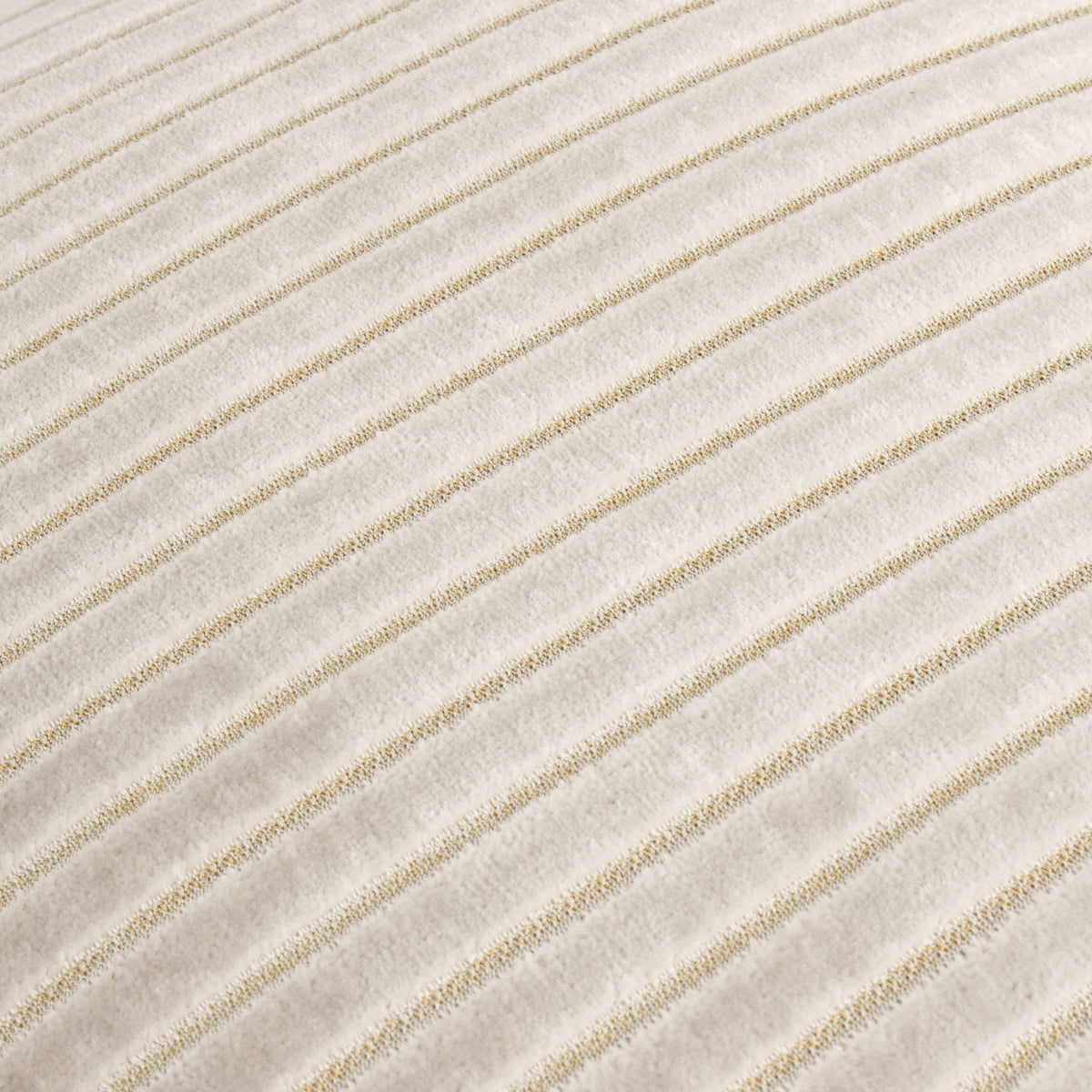 Savoy Stripe Velvet Cushion, Oyster