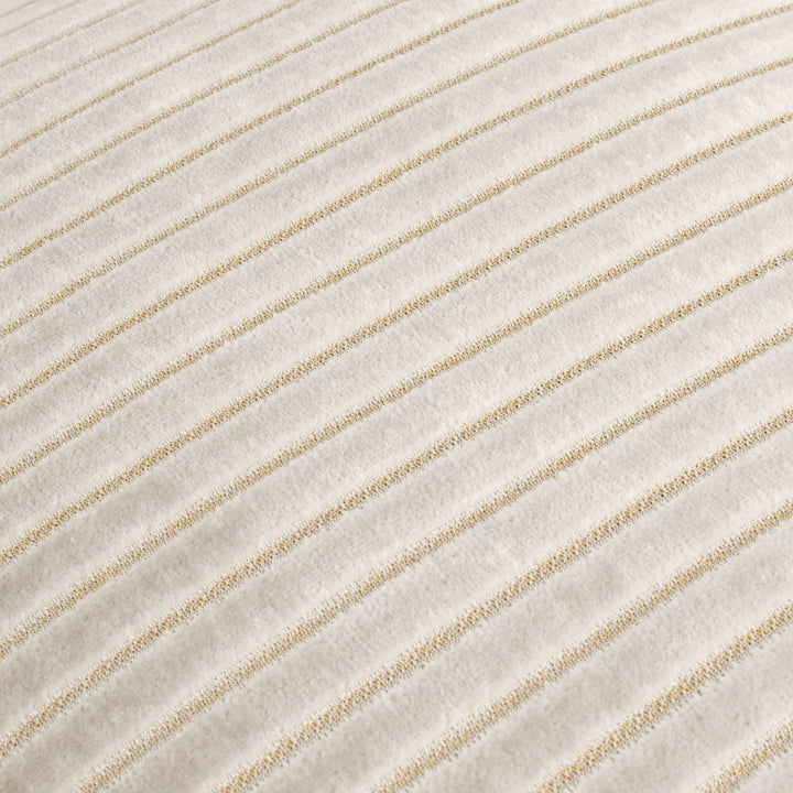 Savoy Stripe Velvet Cushion, Oyster