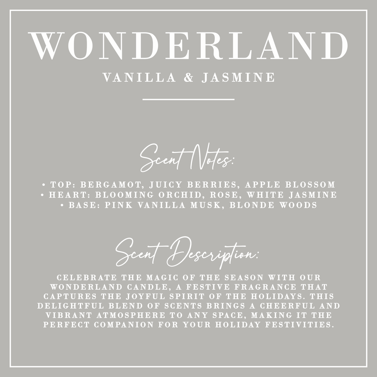Porter Lane Home Candle, Wonderland, Luxe Collection, 12 oz