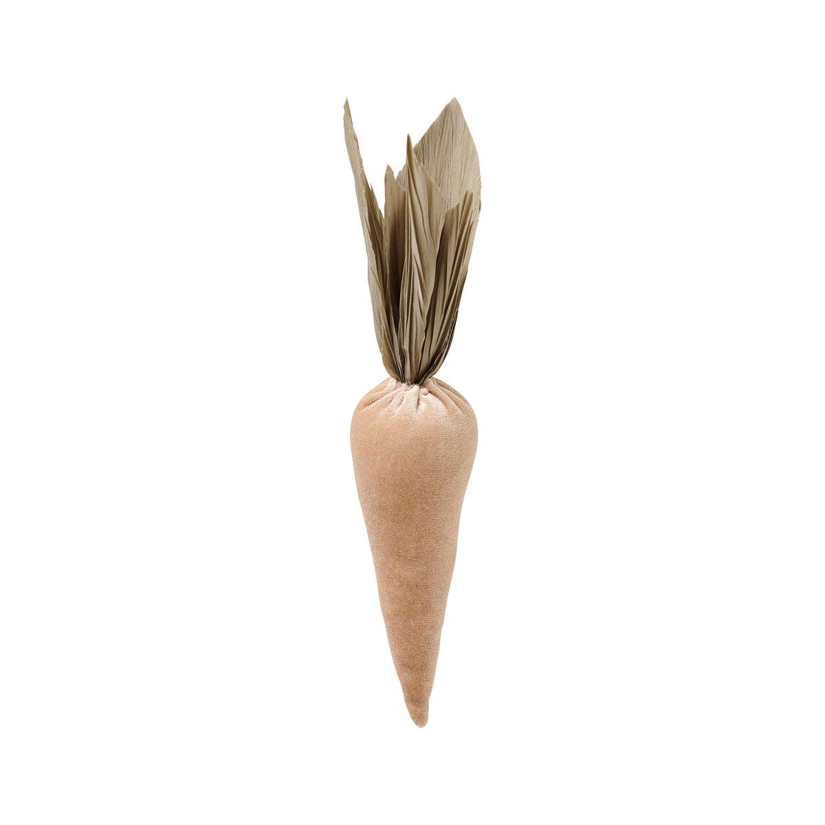 Tan Velvet Carrot Decor