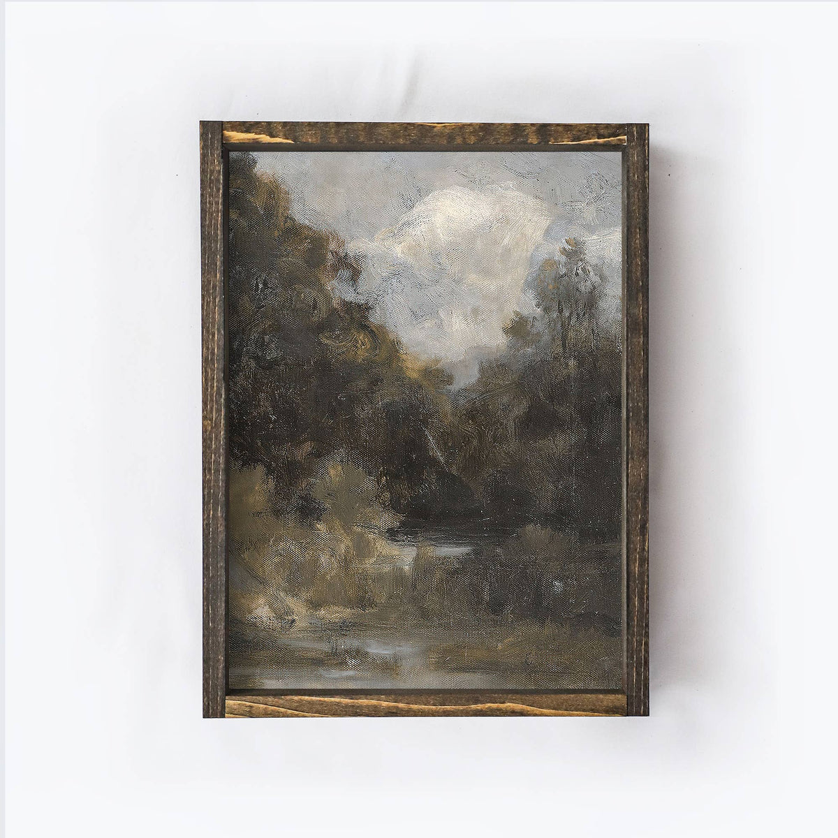Abstract Landscape Vintage Print, Framed